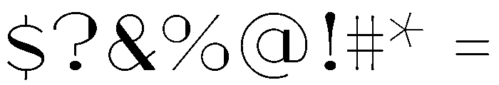 Broadacre Thin 2 Font OTHER CHARS