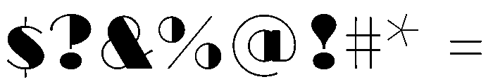 Broadacre Thin 4 Font OTHER CHARS