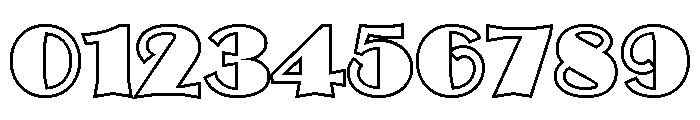 Broaduro Outline Font OTHER CHARS