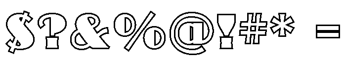Broaduro Outline Font OTHER CHARS