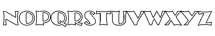 Broaduro Outline Font LOWERCASE