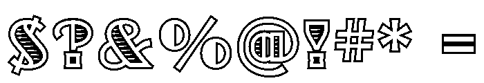 Broaduro Regular Font OTHER CHARS