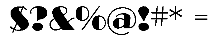 Broadway Regular Font OTHER CHARS