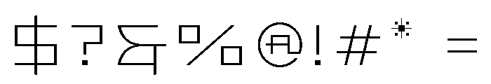 Bronzo Extra Light Font OTHER CHARS
