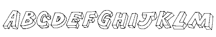 Brubecks Cube Regular Italic Font UPPERCASE