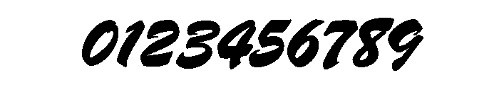 Brush Black Font OTHER CHARS