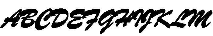 Brush Black Font UPPERCASE