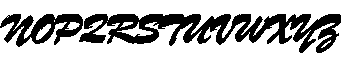 Brush Black Font UPPERCASE