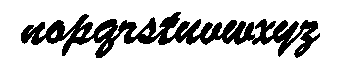Brush Black Font LOWERCASE