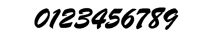 Brush Bold Font OTHER CHARS