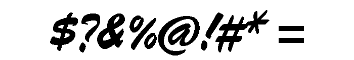 Brush Bold Font OTHER CHARS