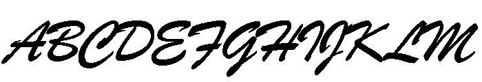 Brush Book Font UPPERCASE