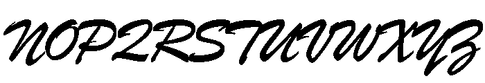 Brush Book Font UPPERCASE