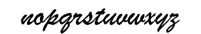 Brush Book Font LOWERCASE