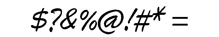 Brush Light Font OTHER CHARS