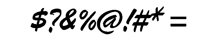 Brush Regular Font OTHER CHARS