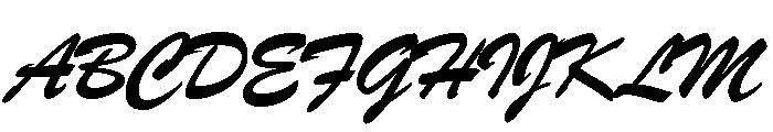 Brush Regular Font UPPERCASE