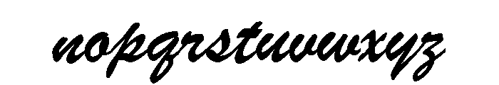 Brush Regular Font LOWERCASE