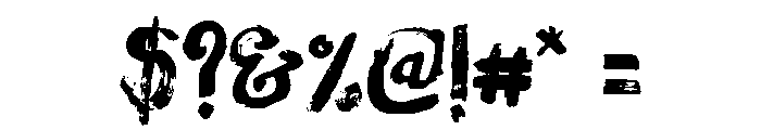 Brush Up Regular Font OTHER CHARS