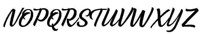 Brushability Script Regular Font UPPERCASE