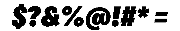 Bruta Compressed Black Italic Font OTHER CHARS