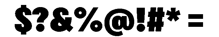 Bruta Compressed Black Font OTHER CHARS