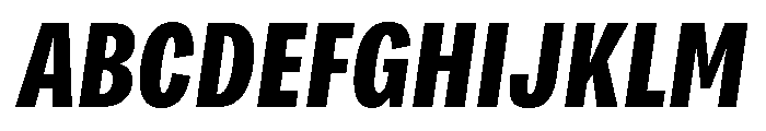 Bruta Compressed Bold Italic Font UPPERCASE