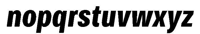 Bruta Compressed Bold Italic Font LOWERCASE