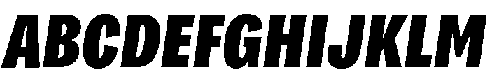 Bruta Compressed Extra Bold Italic Font UPPERCASE