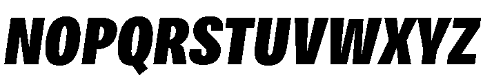 Bruta Compressed Extra Bold Italic Font UPPERCASE