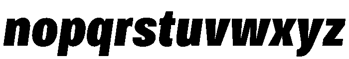Bruta Compressed Extra Bold Italic Font LOWERCASE