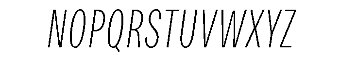 Bruta Compressed Extra Light Italic Font UPPERCASE