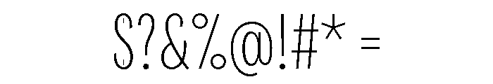 Bruta Compressed Extra Light Font OTHER CHARS