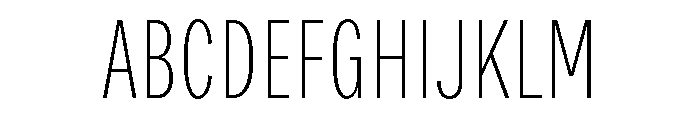Bruta Compressed Extra Light Font UPPERCASE