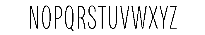 Bruta Compressed Extra Light Font UPPERCASE