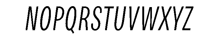 Bruta Compressed Light Italic Font UPPERCASE