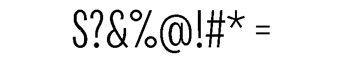 Bruta Compressed Light Font OTHER CHARS