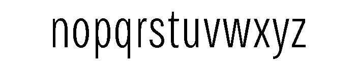 Bruta Compressed Light Font LOWERCASE