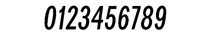 Bruta Compressed Regular Italic Font OTHER CHARS