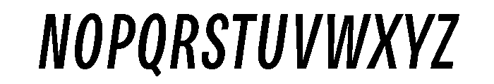 Bruta Compressed Regular Italic Font UPPERCASE