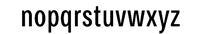Bruta Compressed Regular Font LOWERCASE