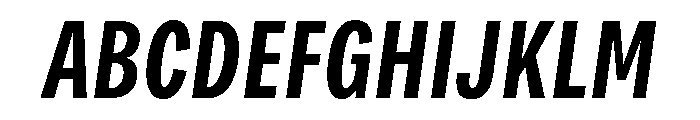 Bruta Compressed Semi Bold Italic Font UPPERCASE