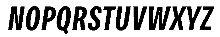 Bruta Compressed Semi Bold Italic Font UPPERCASE