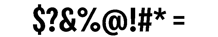 Bruta Compressed Semi Bold Font OTHER CHARS