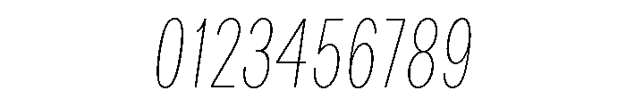 Bruta Compressed Thin Italic Font OTHER CHARS