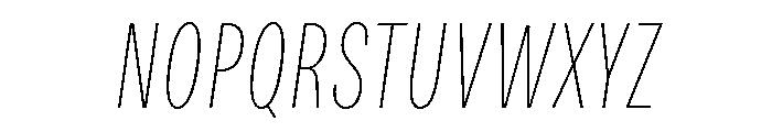 Bruta Compressed Thin Italic Font UPPERCASE