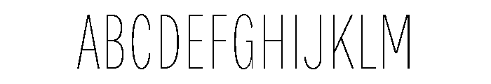 Bruta Compressed Thin Font UPPERCASE