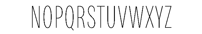 Bruta Compressed Thin Font UPPERCASE