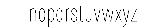 Bruta Compressed Thin Font LOWERCASE