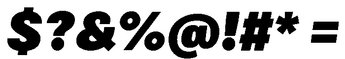 Bruta Condensed Black Italic Font OTHER CHARS